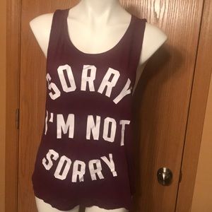 Pink T-shirt sorry I’m not sorry